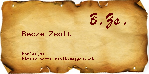 Becze Zsolt névjegykártya
